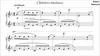 Galina Bobrova «Ophelias loneliness» for piano English Suite 2 of 4 [upl. by Jabon]