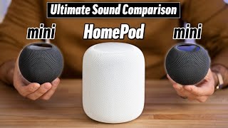 HomePod Minis vs HomePod  Ultimate Sound Comparison [upl. by Moffit]