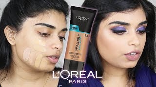 LOREAL INFALLIBLE PRO GLOW FOUNDATION REVIEW 207 208 for MEDIUM INDIAN SKIN TONES [upl. by Assitruc828]