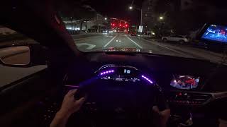 700HP BMW M340i POV NIGHT DRIVE  DOWNTOWN MIAMI m340i b58 bmw [upl. by Ennire]