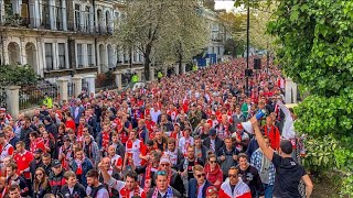 Slavia Praha fans in Chelsea • Chelsea  Slavia praha • 18042019 [upl. by Ahsaeym]