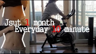 한달 매일 10분 사이클 효과식단x 눈바디 인바디변화 Just 1 month everyday 10 minute cycle effectdiet X change in body [upl. by Geesey]