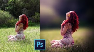 How to Blur Background and Retouching a Photo in Photoshop CC [upl. by Killian]