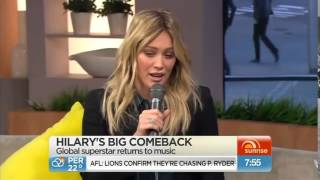 Hilary Duff Interview on 7 Sunrise Australia [upl. by Enecnarf]