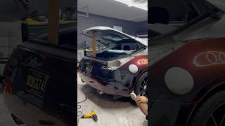 Wrapping a 350z Bumper in Rainbow Drift Black Red🖤 carwrap carwrapping carwraps [upl. by Uchida]