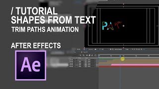 Trim Paths Text Animation After Effects Tutorial [upl. by Trutko]