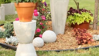 DIY Concrete Garden Ornaments [upl. by Eednas]