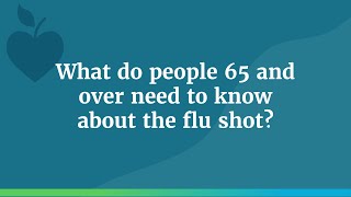 What Do People 65 and Over Need to Know About the Flu Shot [upl. by Philip]