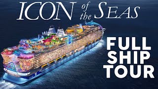 ICON OF THE SEAS FULL WALKTHROUGH TOUR OF THE WORLDS LARGEST CRUISE SHIP  ROYAL CARIBBEAN [upl. by Aicenod]