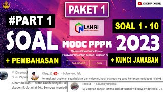 SOAL MOOC PPPK 2023 PAKET 1  PEMBAHASAN amp KUNCI JAWABAN  DIJAMIN DAPAT NILAI 90  PART 1 [upl. by Erickson381]