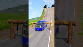 Buses amp Fuel Trucks vs Log Trap  BeamNGDrive beamngdrive beamdrive bus truck shorts [upl. by Paapanen]