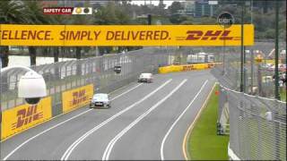 V8 Supercars Albert Park 2011 Race 3 start and big crash [upl. by Tu]