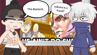 Jujutsu kaisen react to How reigen quotDefendedquot sukunas fraud accusations ll jujutsu kaisen ll gacha [upl. by Dinsmore]