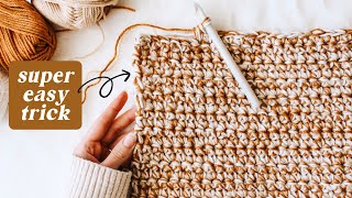 ✨ How to Keep the Edge of Your Crochet Blanket Straight  Super Simple amp Easy Trick [upl. by Anwahs]