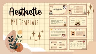 Aesthetic PPT 11  Animated Slide Easy Simple  FREE TEMPLATE [upl. by Pizor]