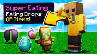 Minecraft But Eating Drops OP Items [upl. by Finbar]