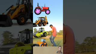 Tractor JCB bulldozer cartoon comedy [upl. by Tore]