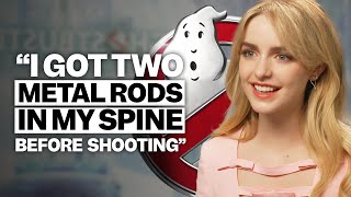 GHOSTBUSTERS Mckenna Grace on spinal surgery unusual crushes and James Acaster CONTAINS SPOILERS [upl. by Ruscher]