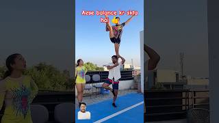 Is balance me kya science hai gymnast acrobatics action stunt balance flexibility viralshort [upl. by Countess]