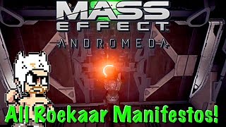 All Roekaar Manifestos  Mass Effect Andromeda [upl. by Ahab944]