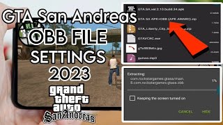 How To SetupExtract GTA SA OBB File using Zarchiver 2023 [upl. by Ixel]