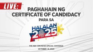 LIVE Filing of Certificate of Candidacy for Halalan2025  October 8 [upl. by Dolhenty]