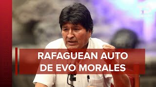 Balean vehículo que transportaba a Evo Morales quot¡agáchate presiquot [upl. by Aikemat]