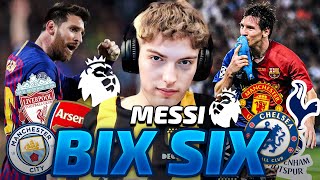 TODOS LOS GOLES DE MESSI AL BIG SIX DE INGLATERRA HUMILLANDO LA PREMIER LEAGUE  REACCION [upl. by Beitris]