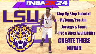 NBA 2k24  Best MyTeamProAm  Jerseys LSU Tigers [upl. by Oznofla787]