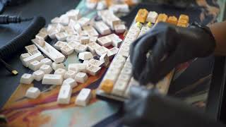 Gateron Milky Yellow Honey Milk RKG68 Build  ASMR [upl. by Adai]