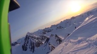 See skiers terrifying 1600foot fall off cliff [upl. by Aerdnaid]