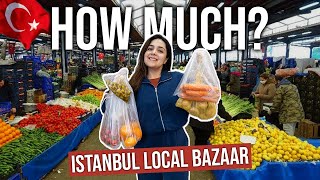 Shopping in a Turkish Local Bazaar  Daily Life in Istanbul [upl. by Rettke]