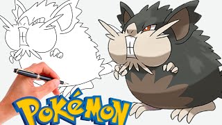 How To Draw ALOLAN RATICATE POKEMON  Alolan Pokemon [upl. by Scholz]