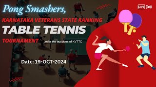 Pong Smashers Karnataka Veterans State Ranking TT Tournament under the auspices of KVTTC  Day 1 [upl. by Grider]