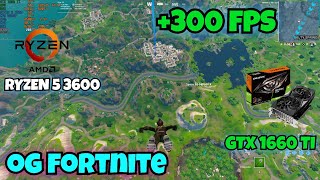 OG Fortnite FPS TEST on GTX 1660 Ti amp 5 3600Performance Mode1080Pbenchmark32gb ram fps test [upl. by Ahens]