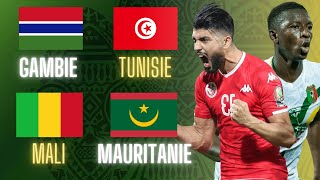 🔴🇬🇲🇹🇳 GAMBIE  TUNISIE LIVE  🇲🇱🇲🇷 MALI  MAURITANIE LIVE  DIMA MAGHRIB COUPE DAFRIQUE CAN 2021 [upl. by Karry162]