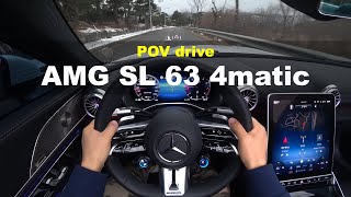 2024 Mercedes Benz AMG SL 63 4matic plus POV drive [upl. by Erny]