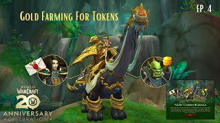 Gold Farming For Tokens Traders Gilded Brutosaur Mount Challenge Using the Garrison Auctioneer Ep4 [upl. by Remas]