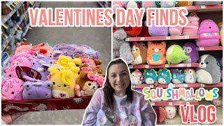 I found so many NEW RELEASE and Valentines Day SQUISHMALLOWS  Squishmallow Hunting VLOG and HAUL [upl. by Alcina]