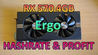 RX 570 4GB  Ergo Hashrate [upl. by Adiene]