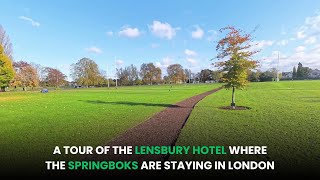 Walk Through The Lensbury Hotel Where The Springboks Are Staying In London  What Goes On Tour [upl. by Vivl]