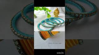 Customised silk thread bangles silkthreadaccessories silktheradbangles banglesset trending [upl. by Helaine]