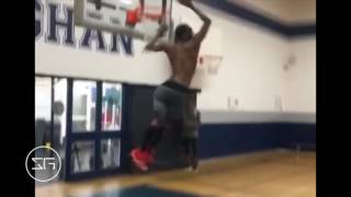 Andrew Wiggins attempts a reverse 720 dunk [upl. by Maguire692]