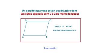 Seconde  Configurations du plan  Parallélogrammes [upl. by Attalie]