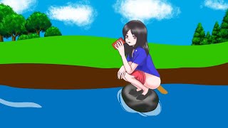 Taigirl vs ikan  funny cartoon  kartun lucu  gagal berenanggagal mancing [upl. by Amoakuh]