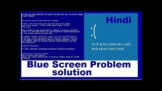 BSOD Fix Permanently fix Blue Screen Of Death Error Hindi [upl. by Oehsen301]