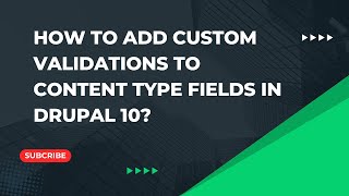 Add Custom Validation to Content Type Fields in Drupal 10  Drupal Tutorials [upl. by Aihpledalihp287]