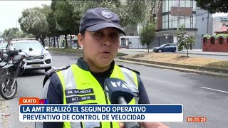 AMT realizó un operativo preventivo de control de velocidad en la Tribuna de los Shyris [upl. by Iona782]