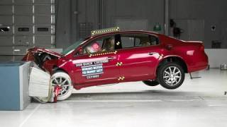 2006 Buick Lucerne moderate overlap IIHS crash test [upl. by Ellicul]