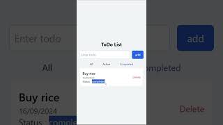 ToDo list React Node Express SQL [upl. by Ardelle]